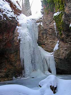 grotto in winter